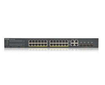 Zyxel Networks GS1920-24HPv2, 28 Port Smart Managed PoE Switch 24x Gi